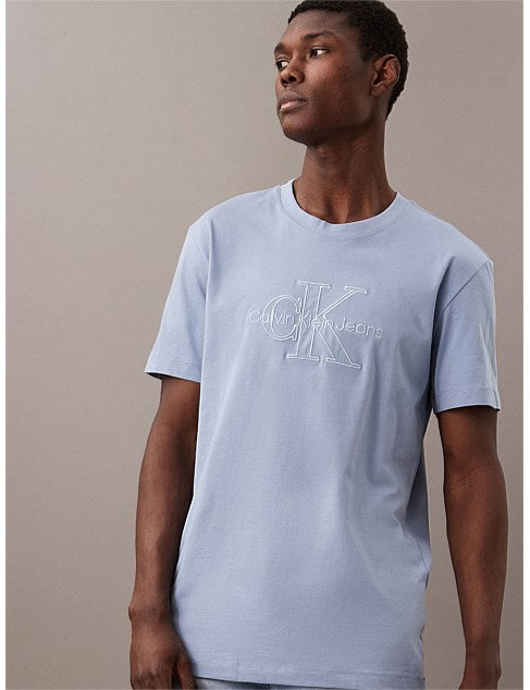 Calvin Klein  J325916 Monologo Applique Tee Light Blue