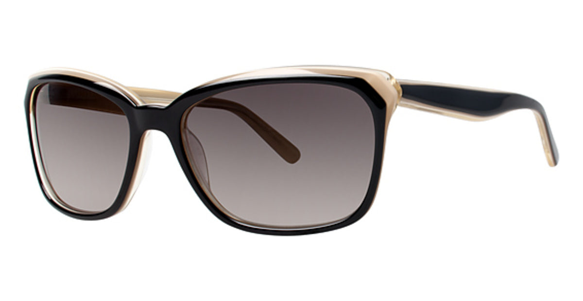 Vera Wang Square Frame Sunglasses In Black & Cream