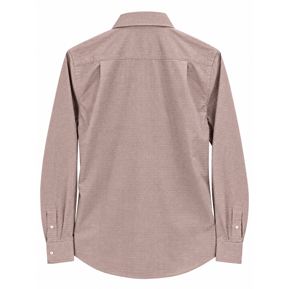 Polo Mens Dobby Premium Long Sleeves Shirt In Red