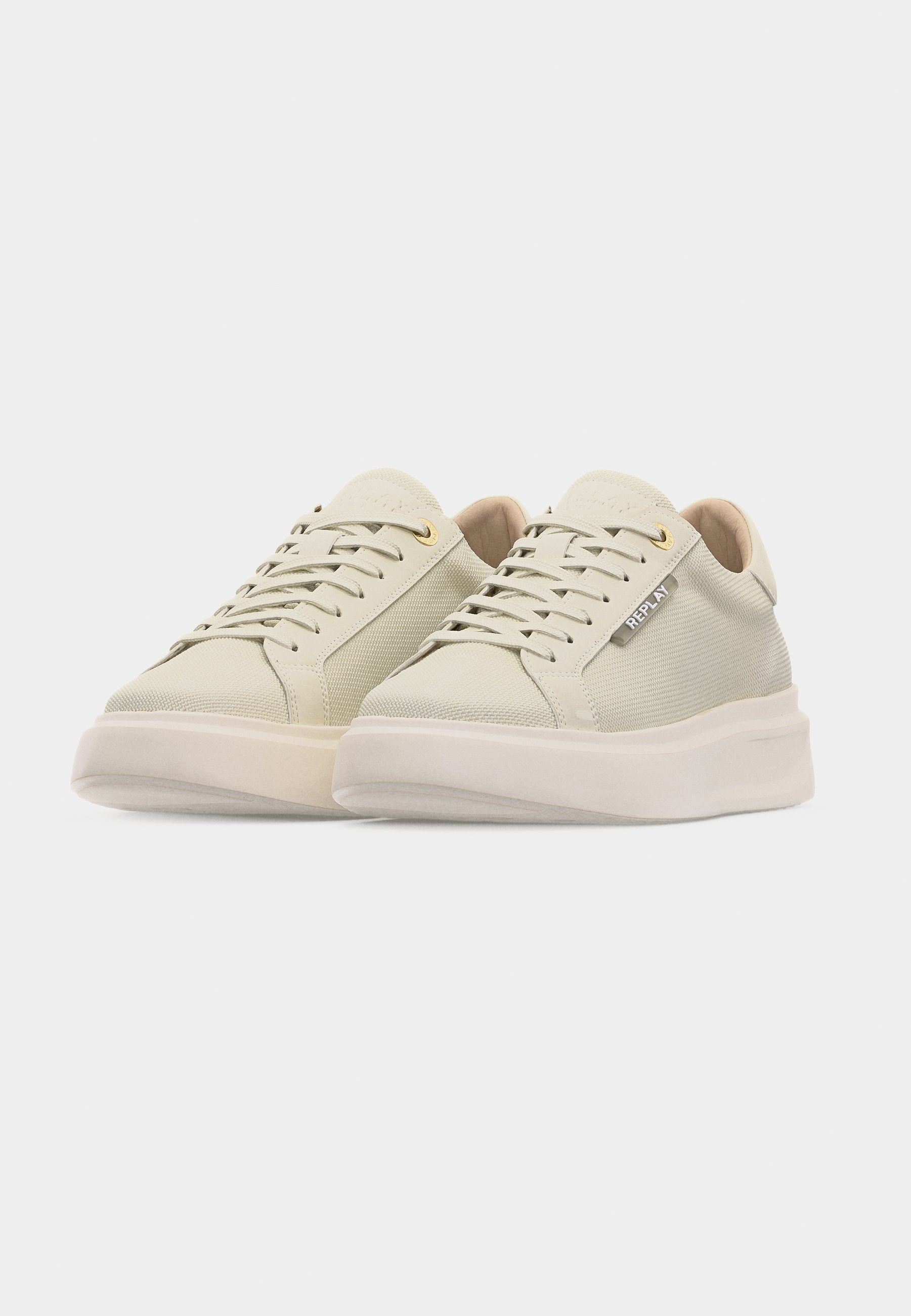 Replay Mens Pulsar Two Sneakers In Off White