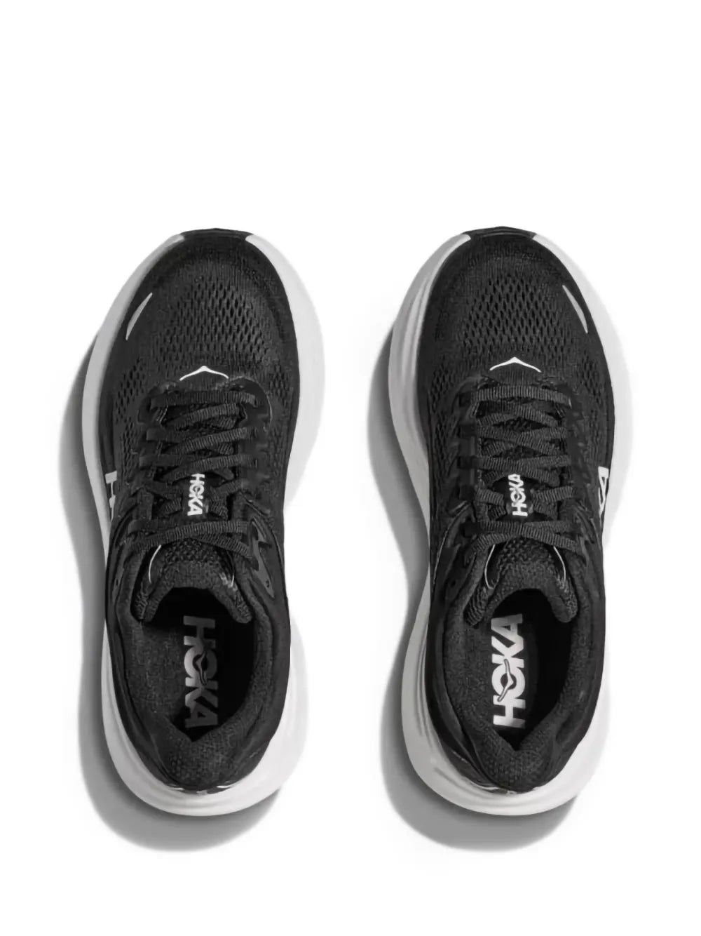 Hoka Mens Bondi 9 Shoes In Black/White