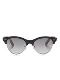 Ray-Ban Clubmaster Way Unisex Sunglasses In Black & Silver