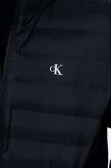 Calvin Klein Mens Nylon Hooded Puffer Jacket In Black