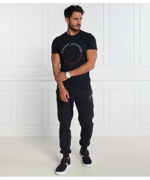 Tommy Hilfiger Mens Monotype Roundle Tee T-Shirts In Navy