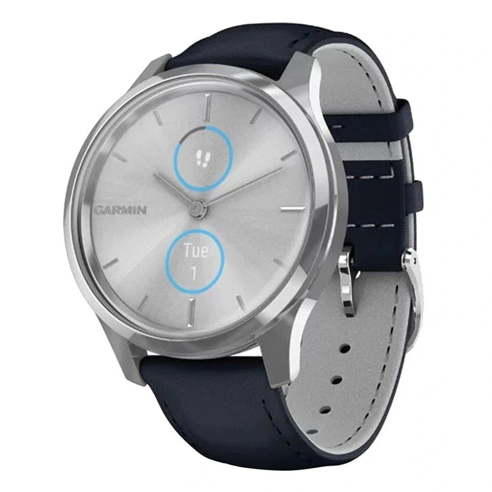 Garmin Unisex Silver Dial Vivomove Watch In Black