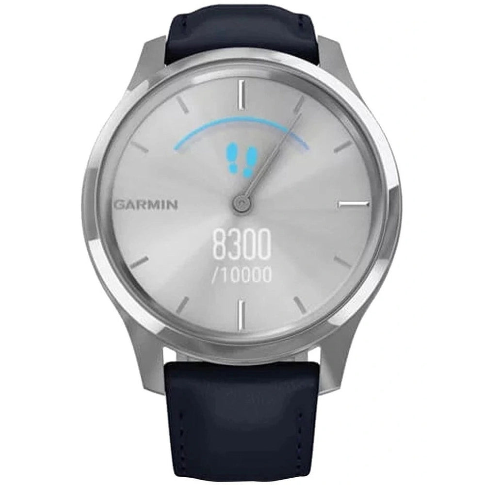 Garmin Unisex Silver Dial Vivomove Watch In Black