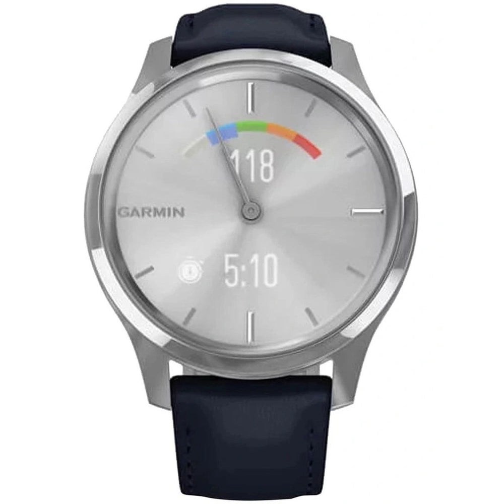 Garmin Unisex Silver Dial Vivomove Watch In Black