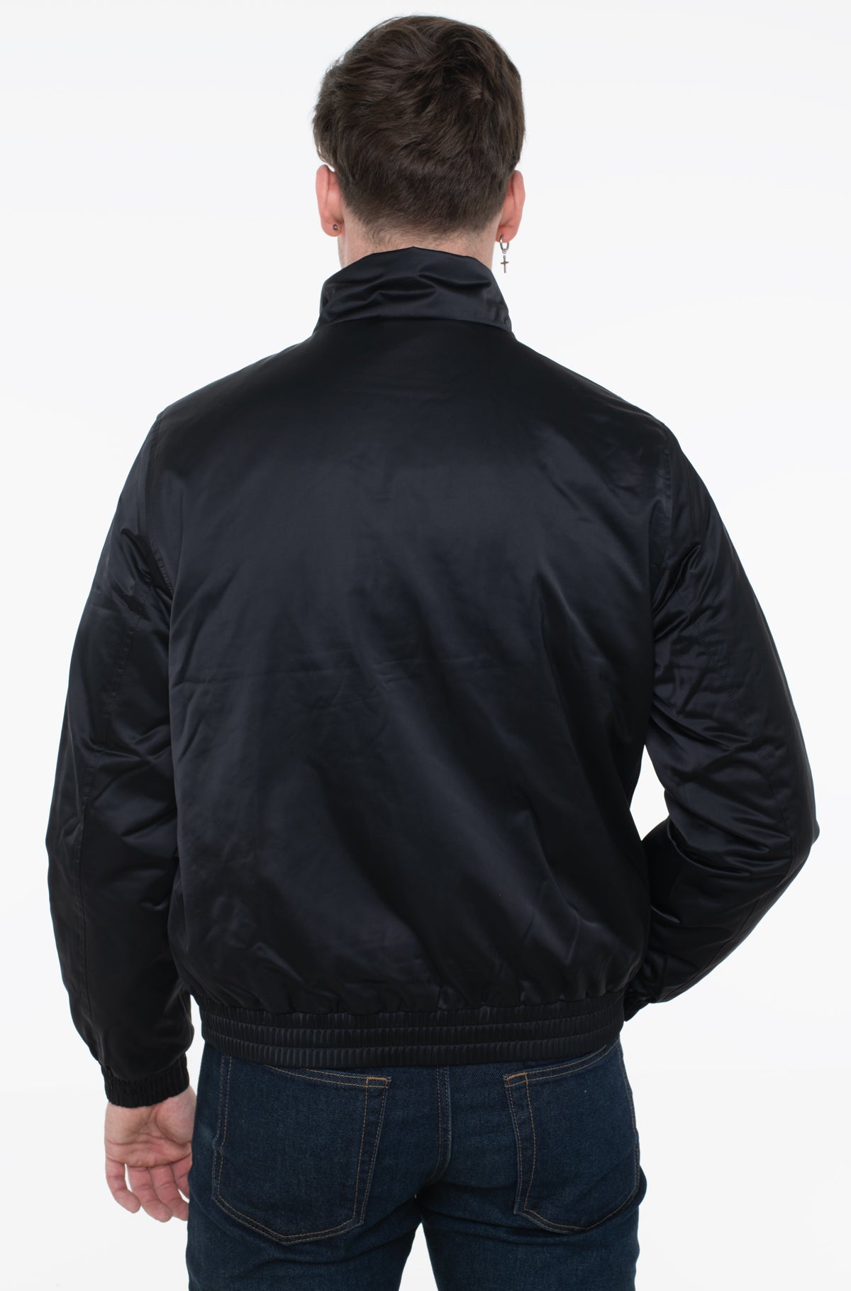 Calvin Klein Mens Padded Harrington Jacket In Black