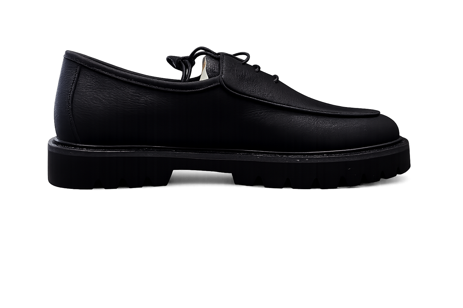 Zerga Mens Pienza Leather Shoes In Black
