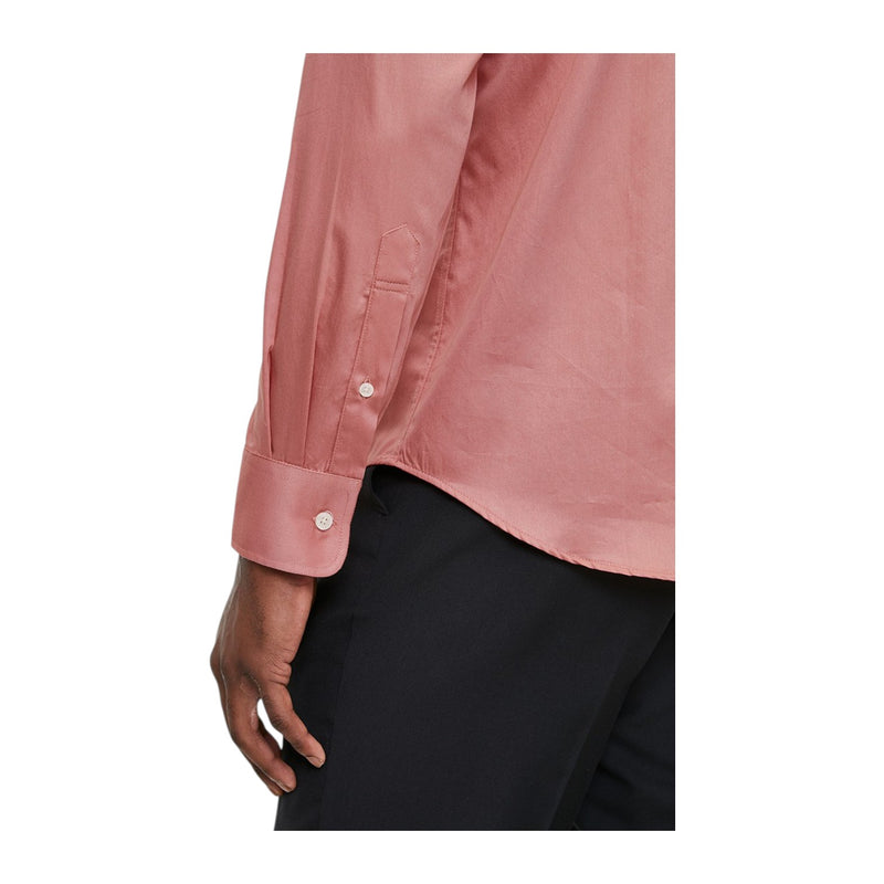 Polo Mens Essential Sateen Long Sleeve Shirt In Pink