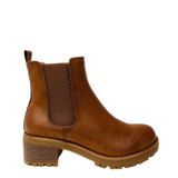 Savoy Ladies Block Heel Boot In Camel