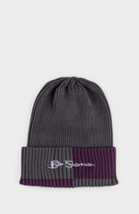 Ben Sherman Colour Block Beannie Grey