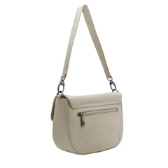 Lefel Round Flap Sling Bag In Sand