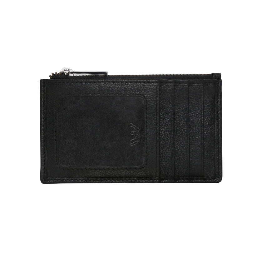 Lefel Mens Card/Coin Holder In Black