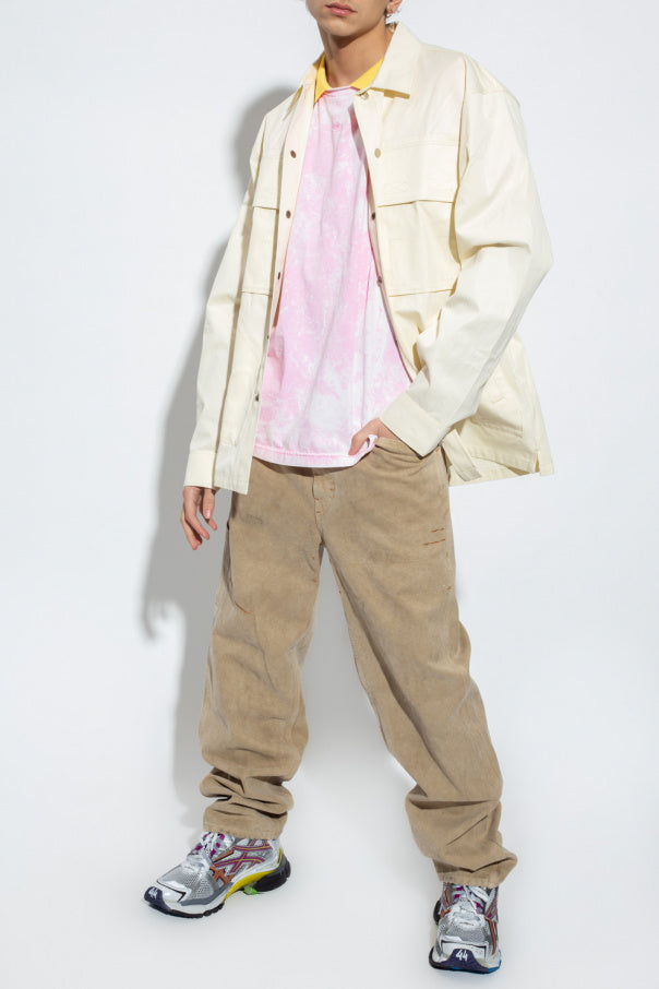 Diesel Mens A038510Kb T Justol Pink T-Shirt