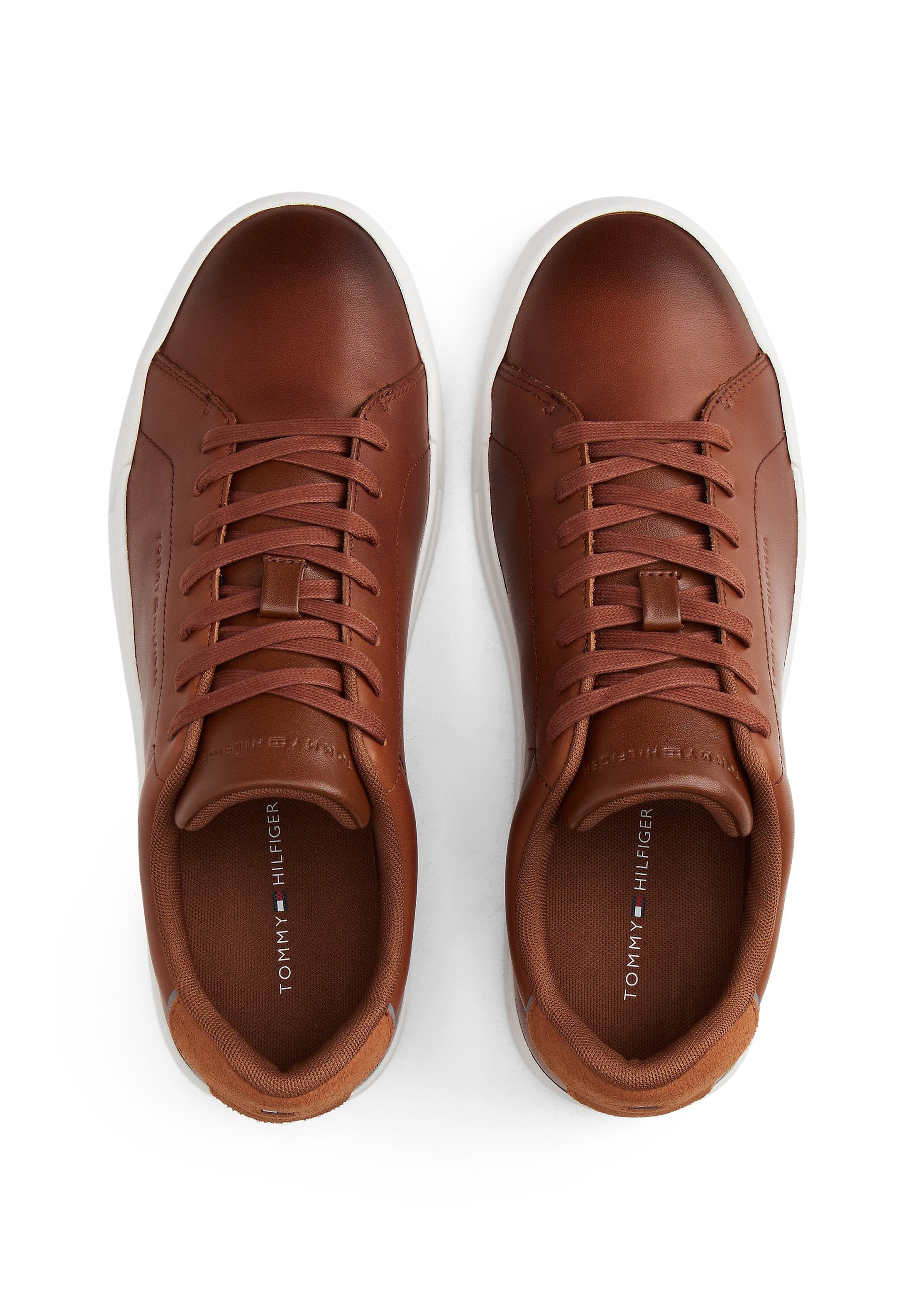 Tommy Hilfiger Mens Court Shoes Winter Cognac
