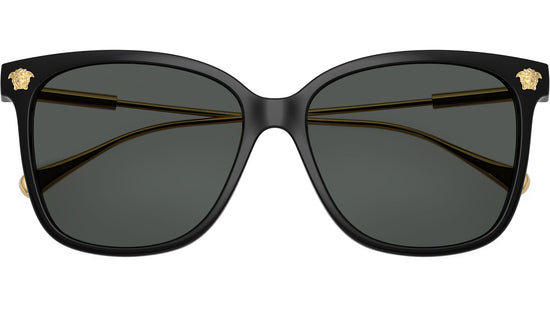 Versace Womens Cat Eye Sunglasses In Black/Gold