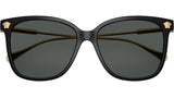 Versace Womens Cat Eye Sunglasses In Black/Gold