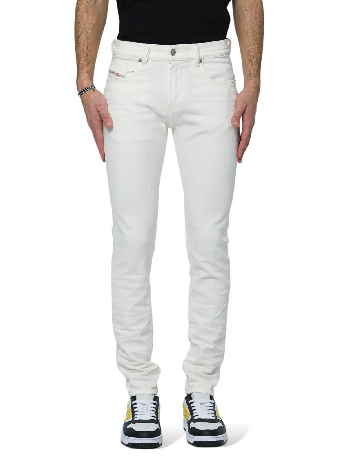 Diesel Mens M-2019 D-Strukt Jeans In White
