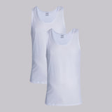 Jockey Boys 2 Pack Eyelet Vest In White