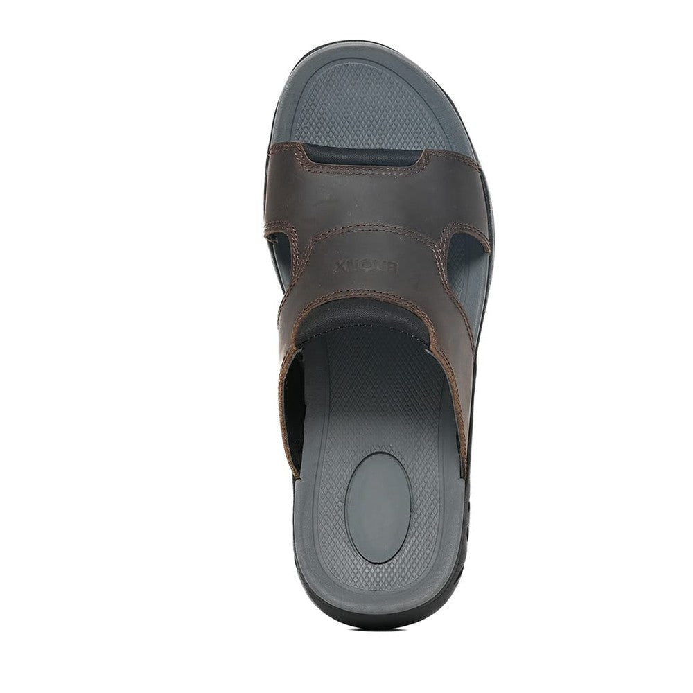 Bronx Mens Casual Mule Midtown Sandal In Chocolate