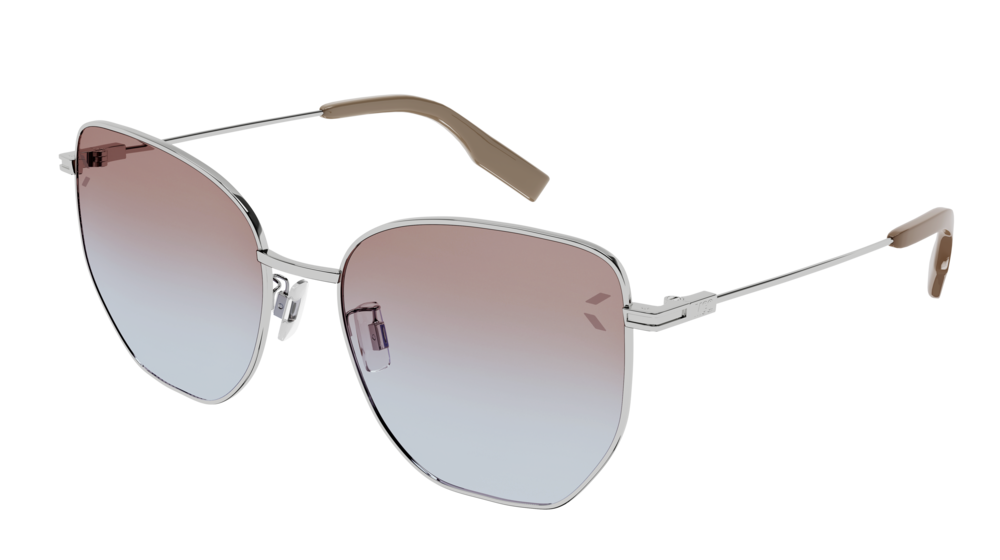 Mcq Sunglass Woman Silver Brown MQ0332S-003