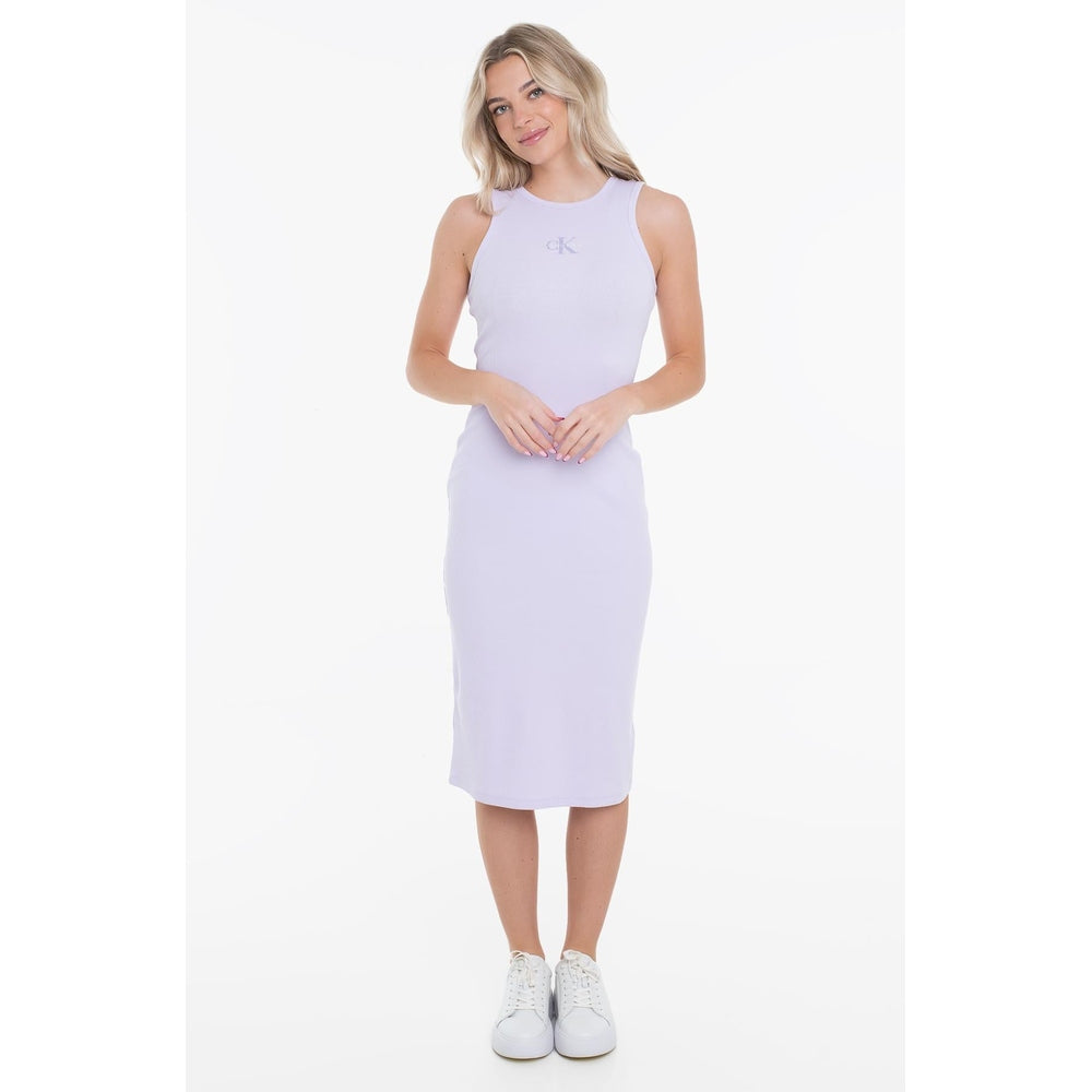 Calvin Klein Mens Monologo Tank Midi Dress In Lilac