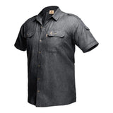Boerboel Mens Short Sleeve Shirt In Black Denim