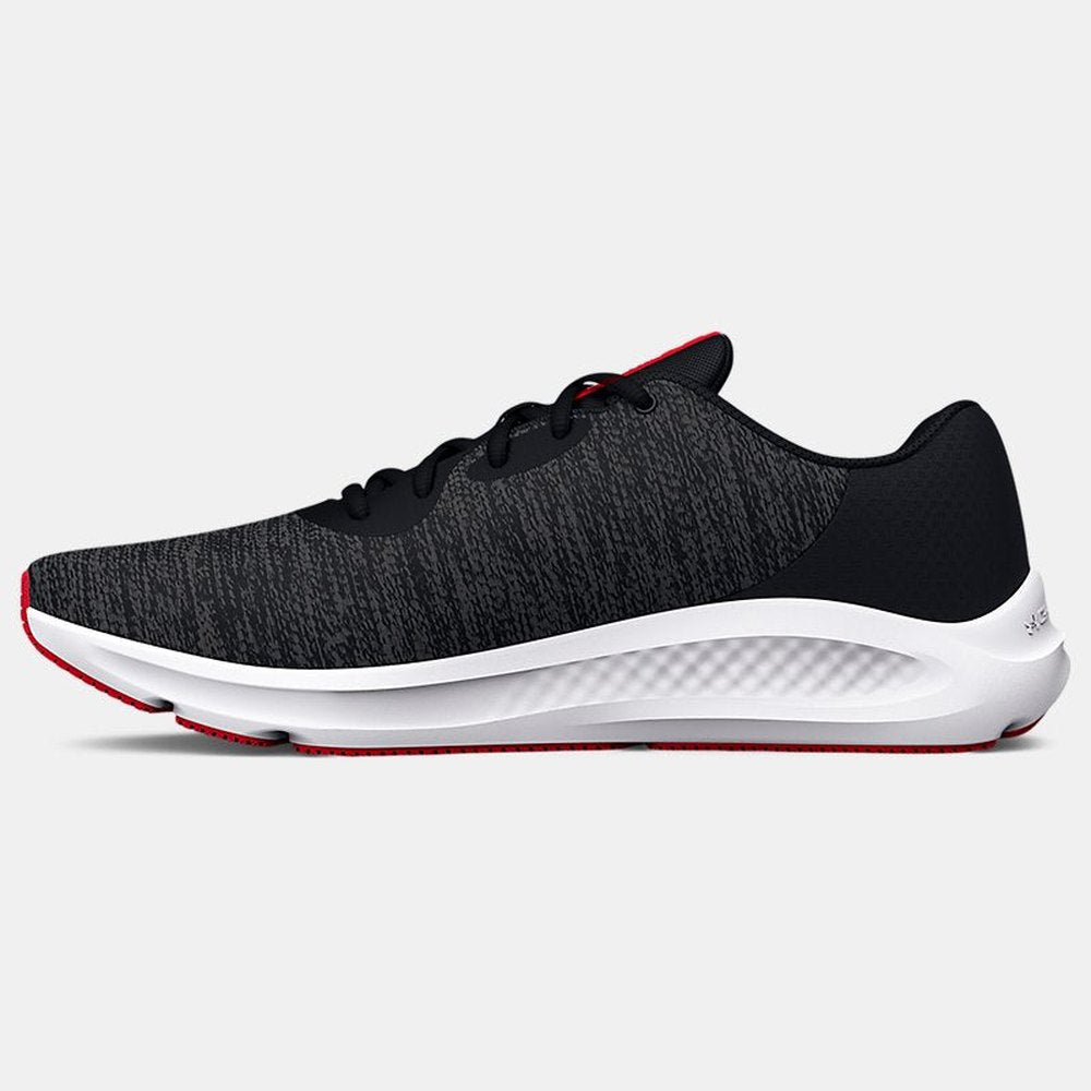 Under Armour Mens Charged Pursuit 3 Twist In Black/White/Red
