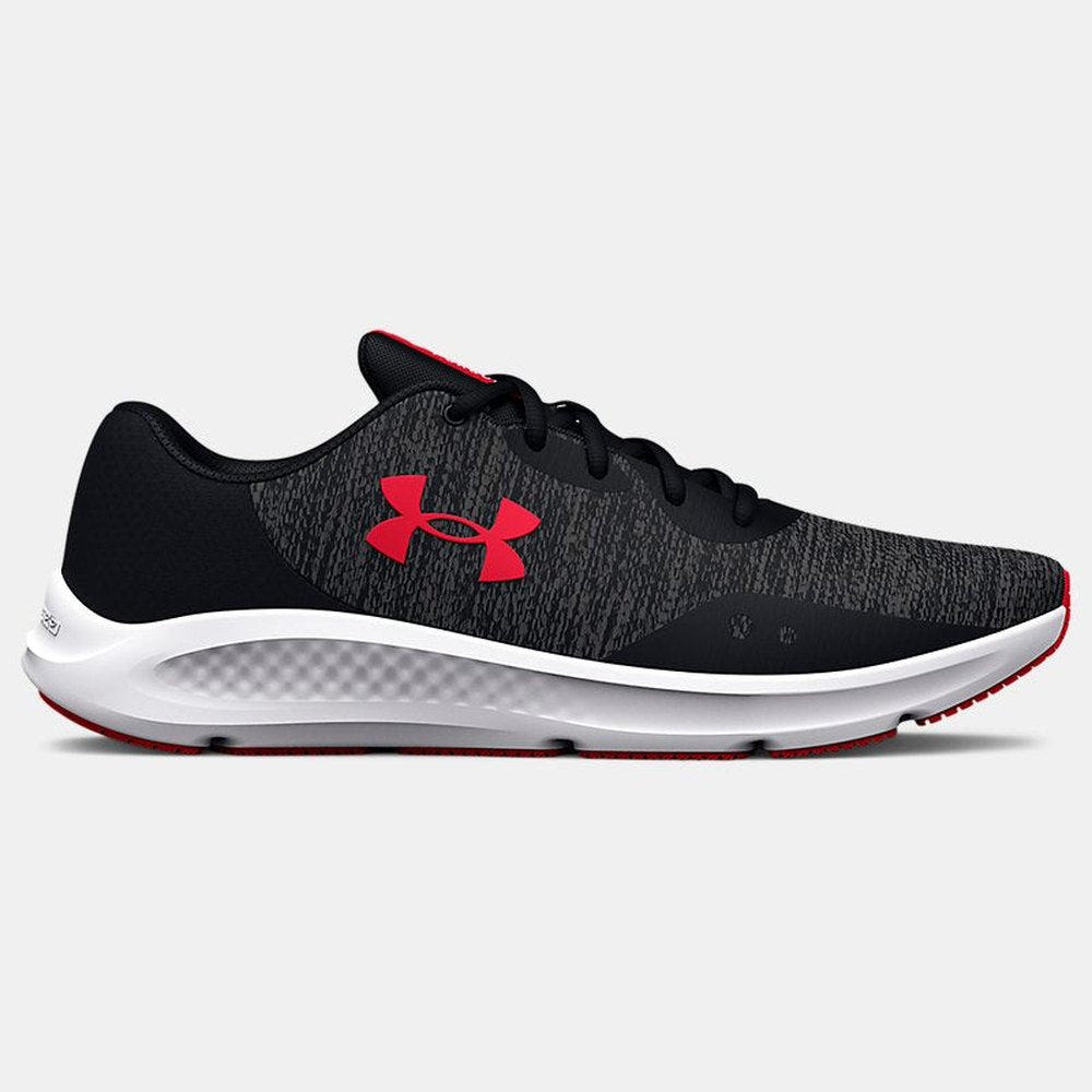 Under Armour Mens Charged Pursuit 3 Twist In Black/White/Red