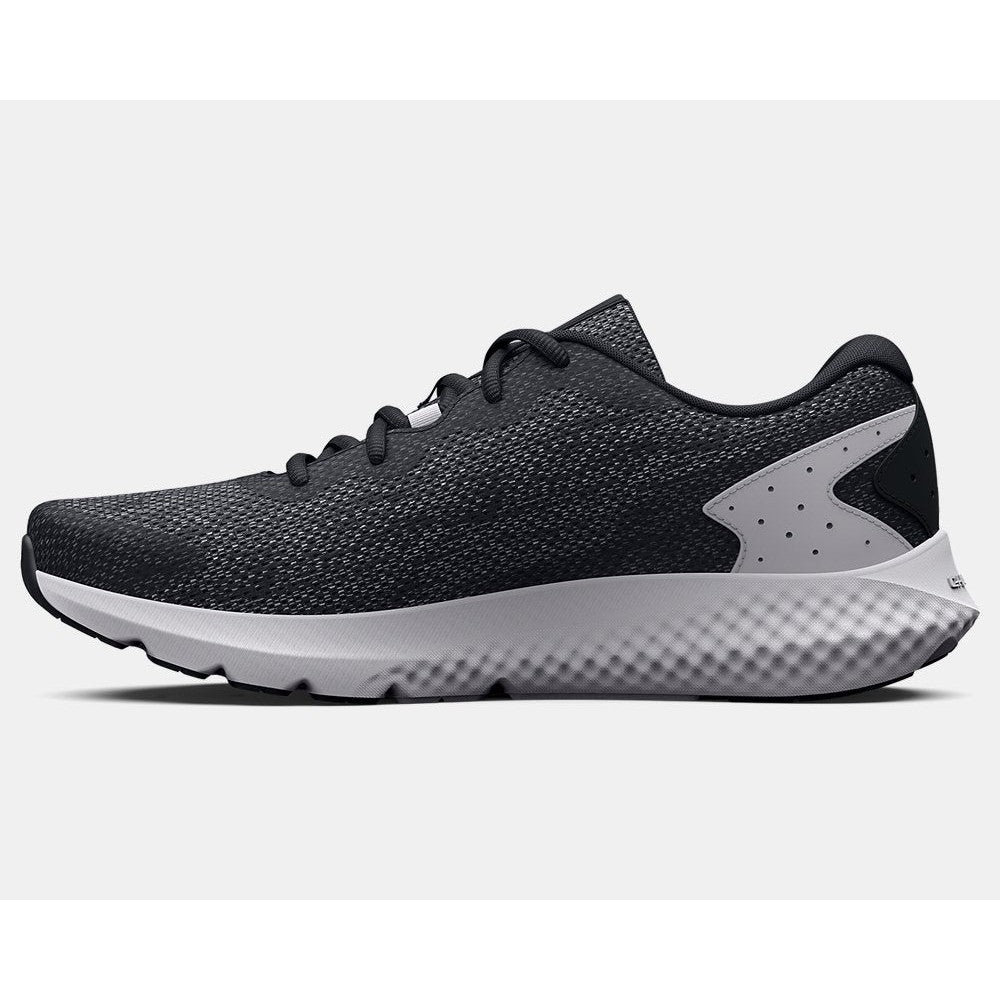 Under Armour Mens Charged Rouge 3 Knit Sneakers In Black/White
