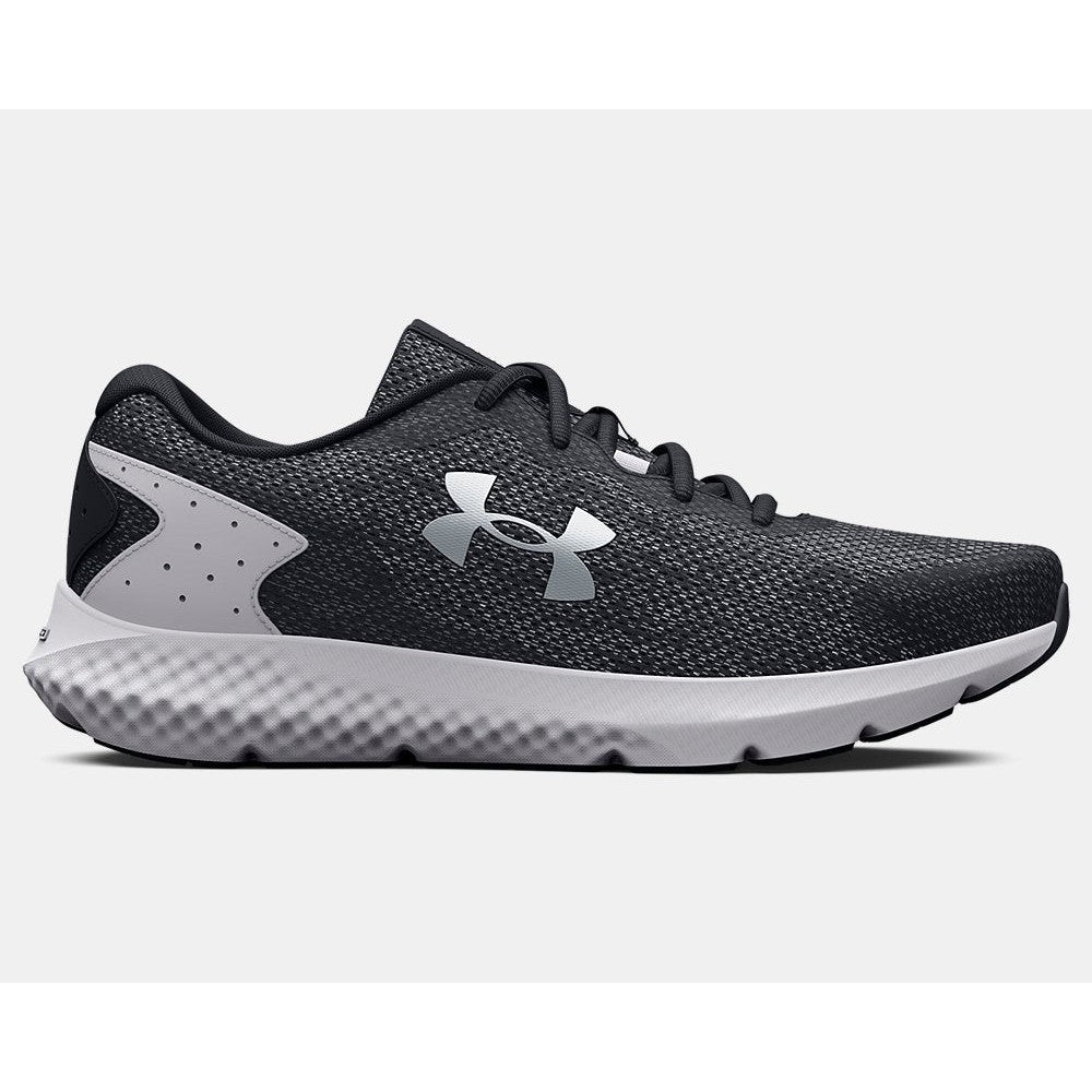 Under Armour Mens Charged Rouge 3 Knit Sneakers In Black/White