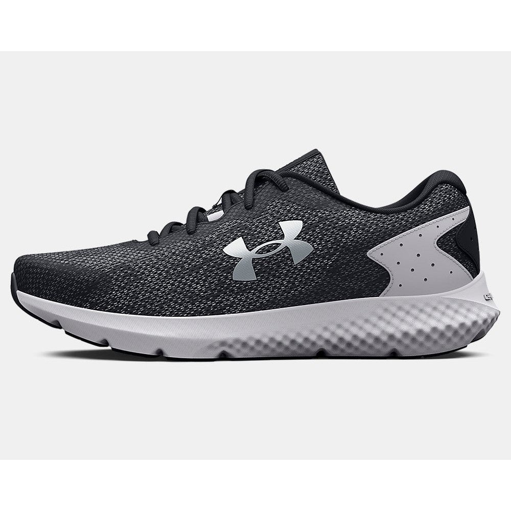Under Armour Mens Charged Rouge 3 Knit Sneakers In Black/White