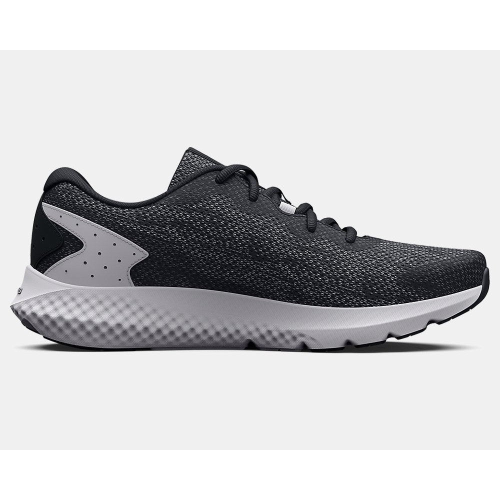 Under Armour Mens Charged Rouge 3 Knit Sneakers In Black/White