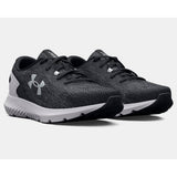 Under Armour Mens Charged Rouge 3 Knit Sneakers In Black/White