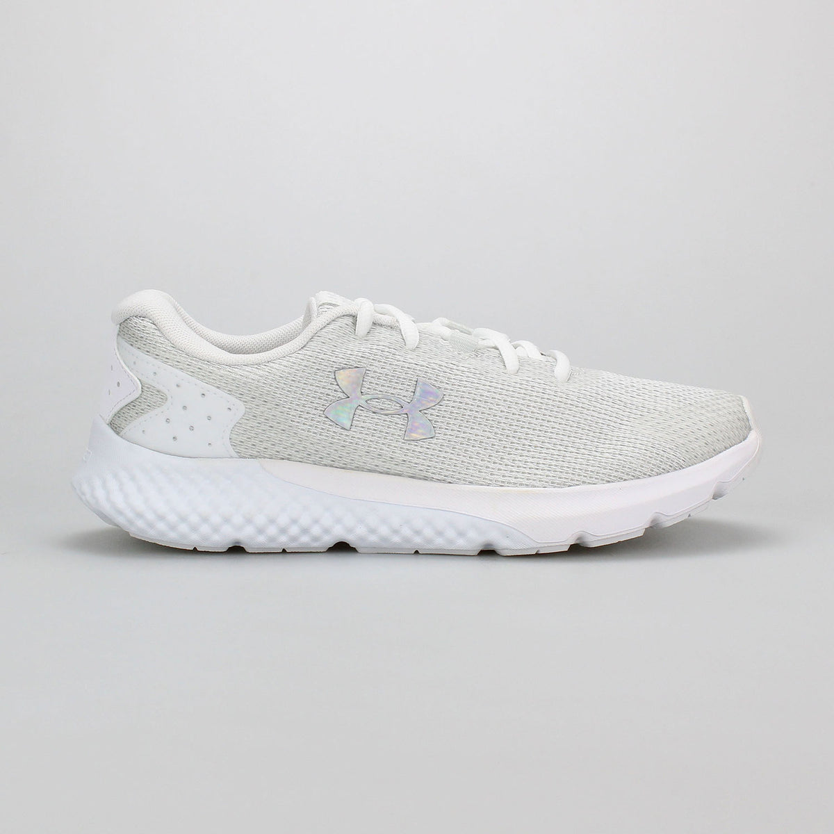 Under Armour Womens Charged Rouge 3 Knit Shoes In White & Grey