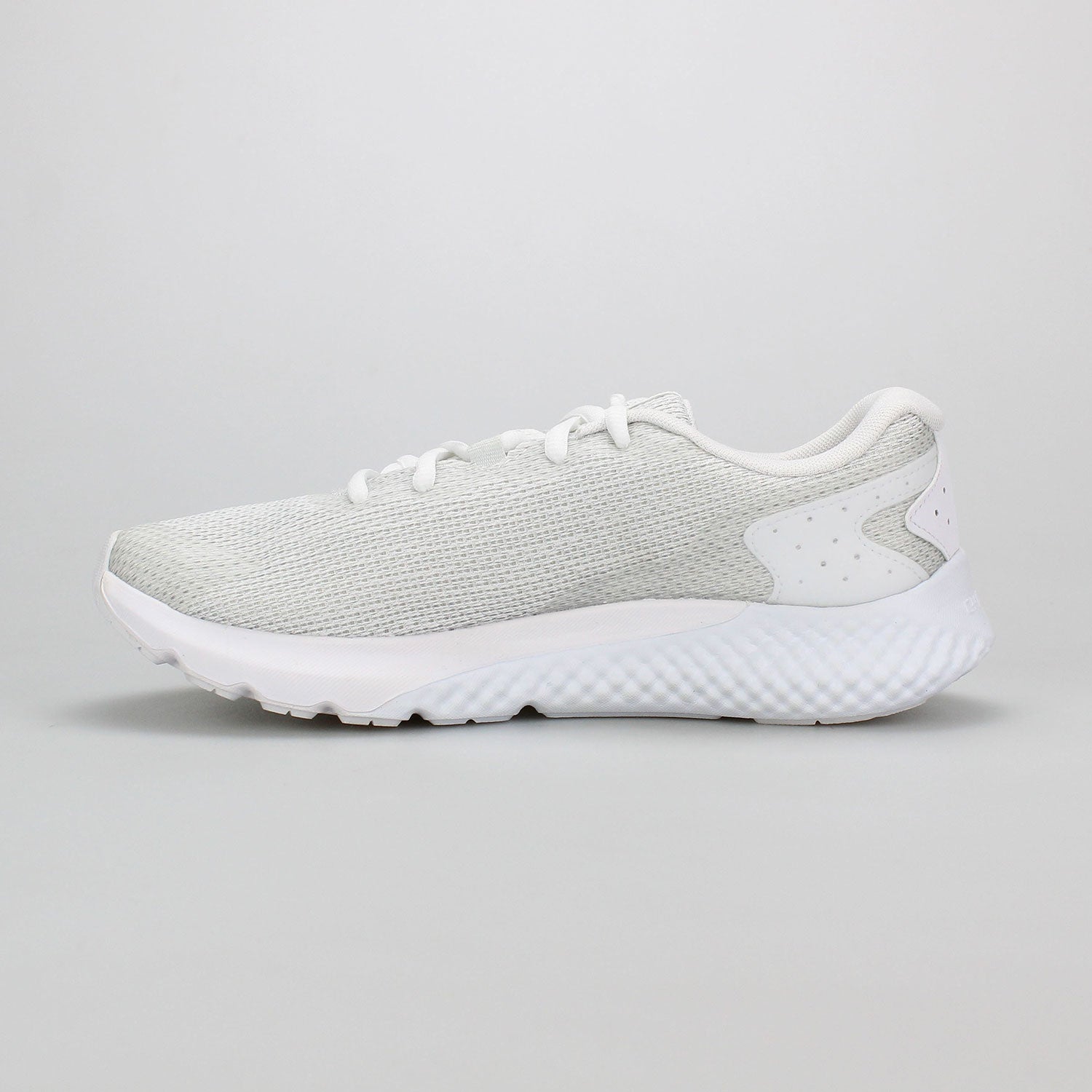 Under Armour Womens Charged Rouge 3 Knit Shoes In White & Grey