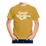 Boerboel Boys Cotton Printed T-shirt In Mustard