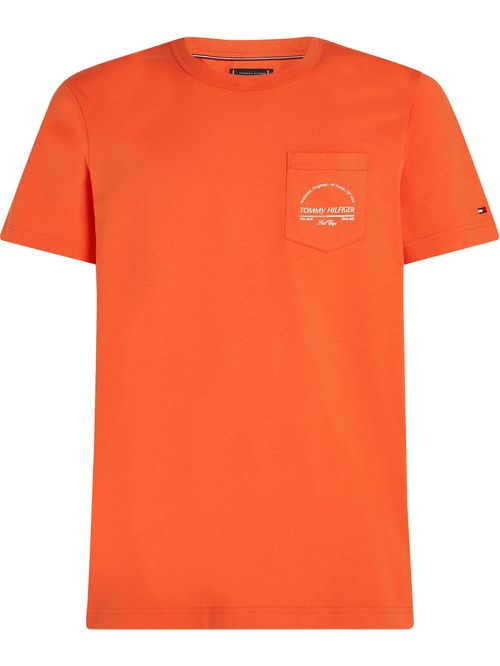 Tommy Hilfiger Arch Pocket Tee T-Shirts In Orange