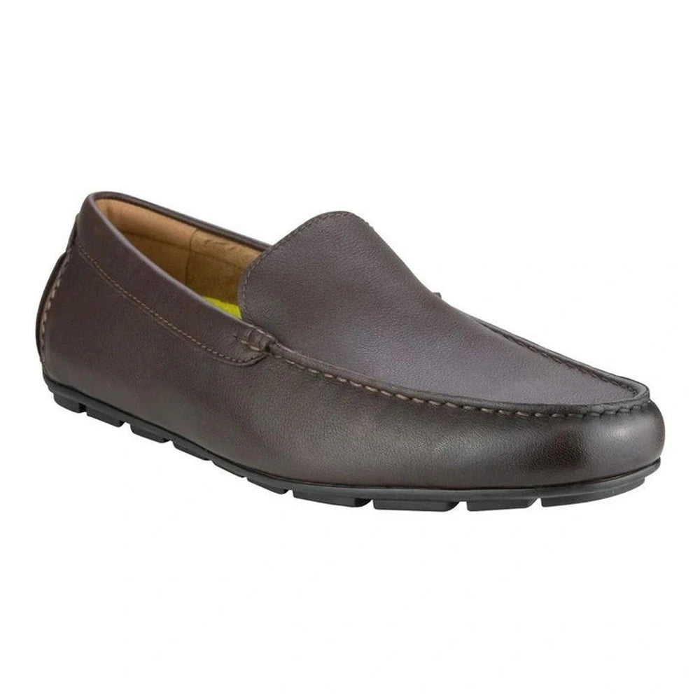 Florsheim Mens Motor Moc Milled Leather Shoes In Dark Brown