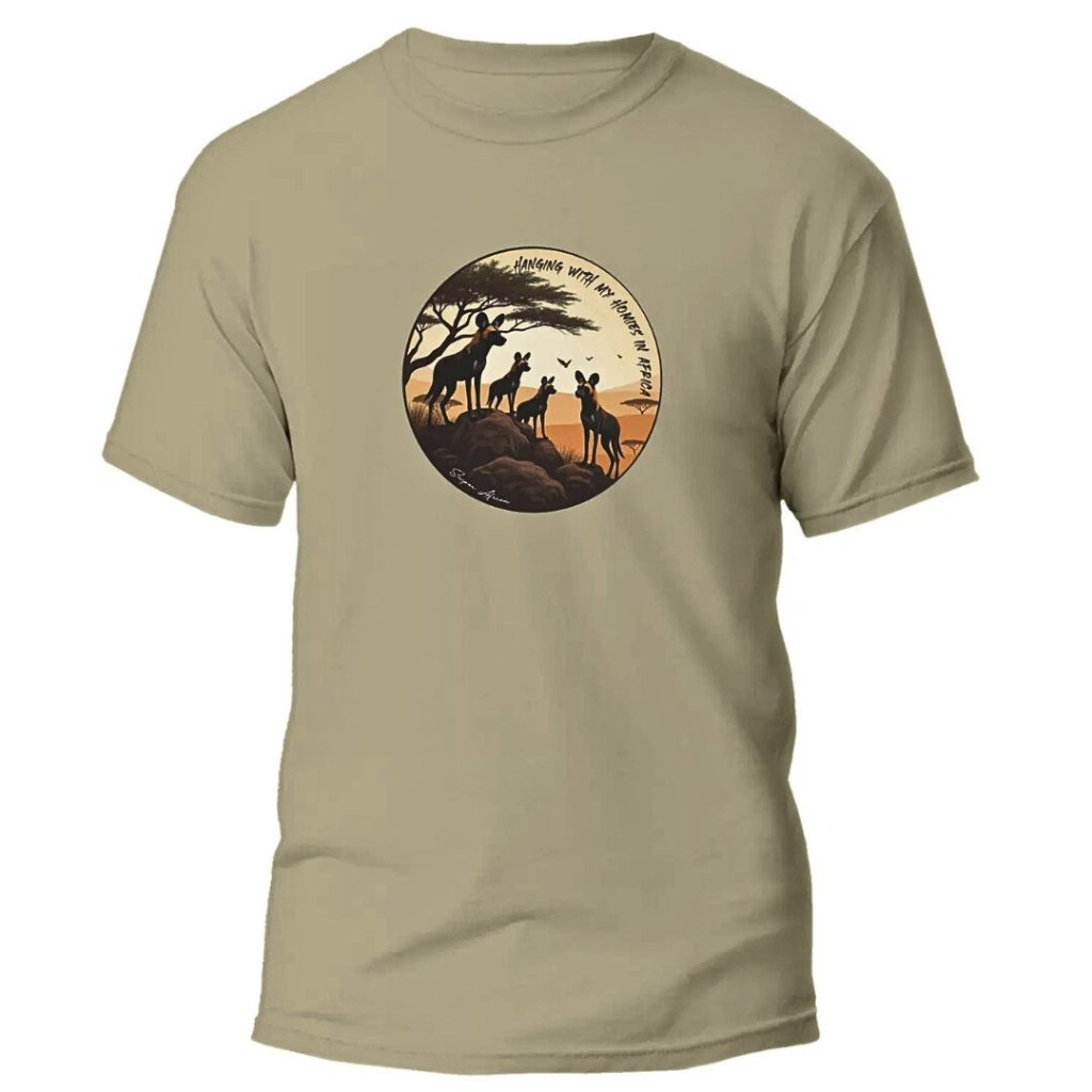 Sniper Mens Wild Dogs T-Shirt In Dark Stone