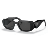 Prada Bold Square Frame Womens Sunglasses In Black & Dark Grey