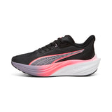 Puma Mens Darter Pro Foam Sneakers In Black/Sunset Glow/Pale Plum