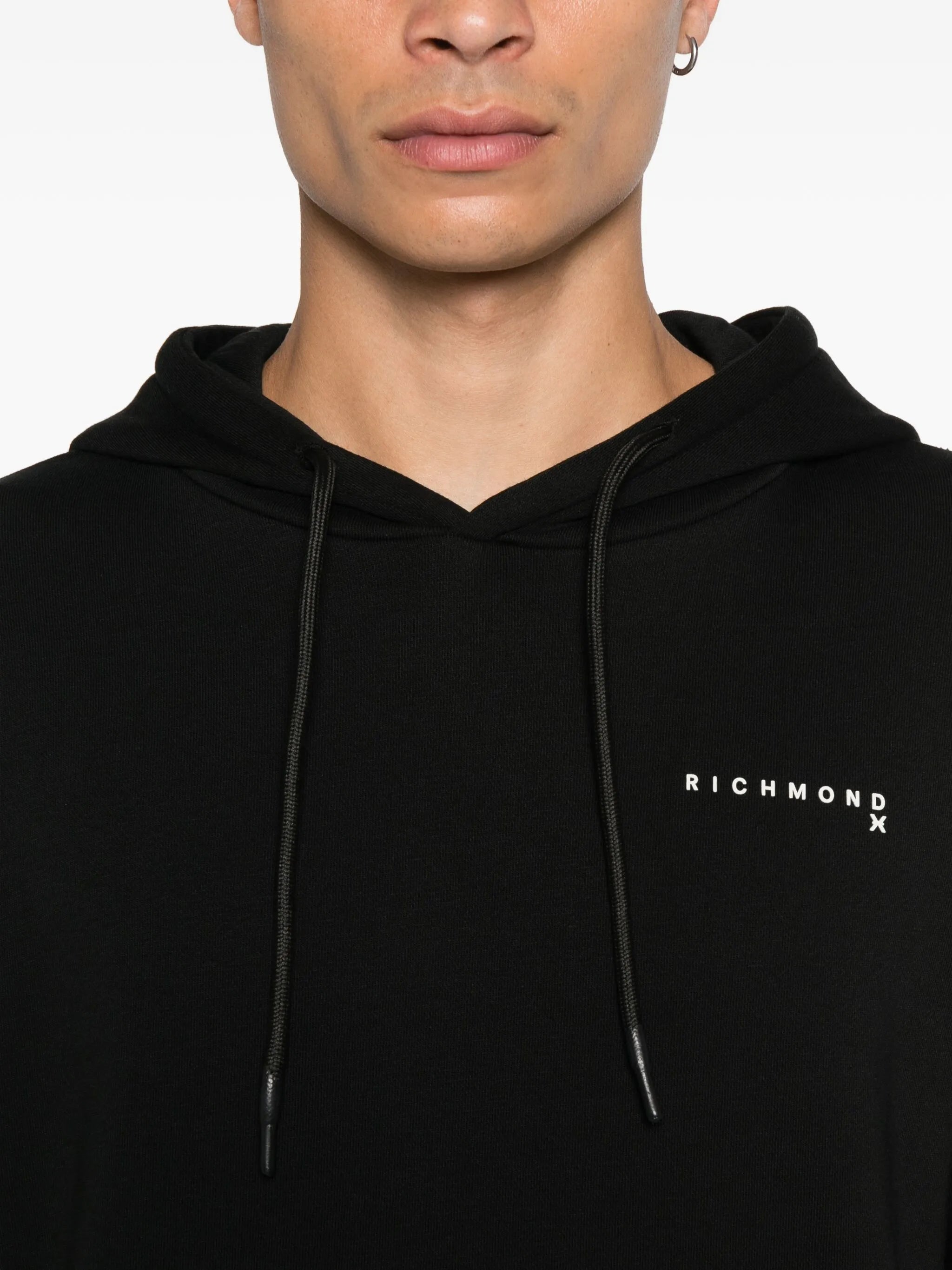 John Richmond Mens Swiffi Hoodie In Black