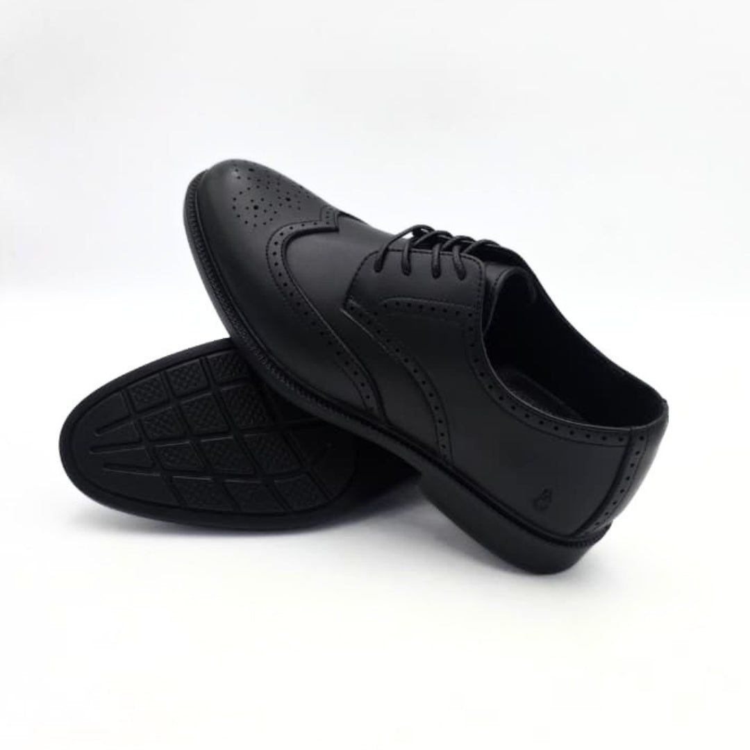 Hush Puppies Mens Alaric Leather Shoes In Black