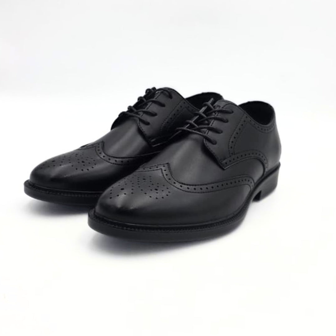 Hush Puppies Mens Alaric Leather Shoes In Black