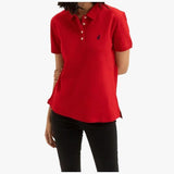 Polo Women's Margot Small Pony Stretch Short Sleeve Golfer In Red