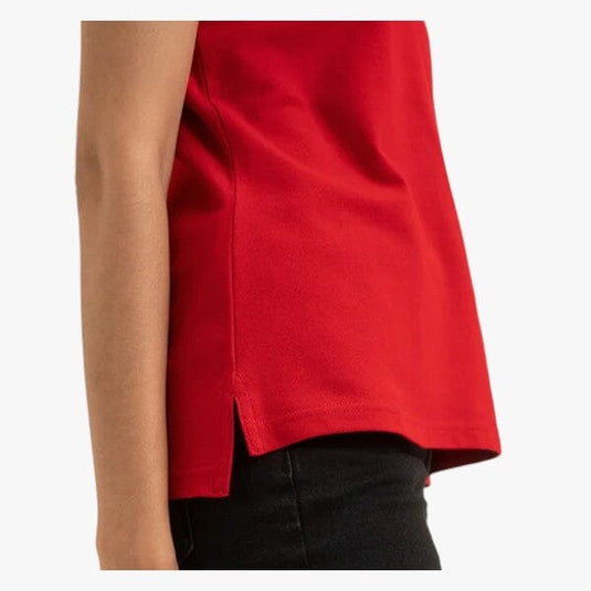 Polo Women's Margot Small Pony Stretch Short Sleeve Golfer In Red