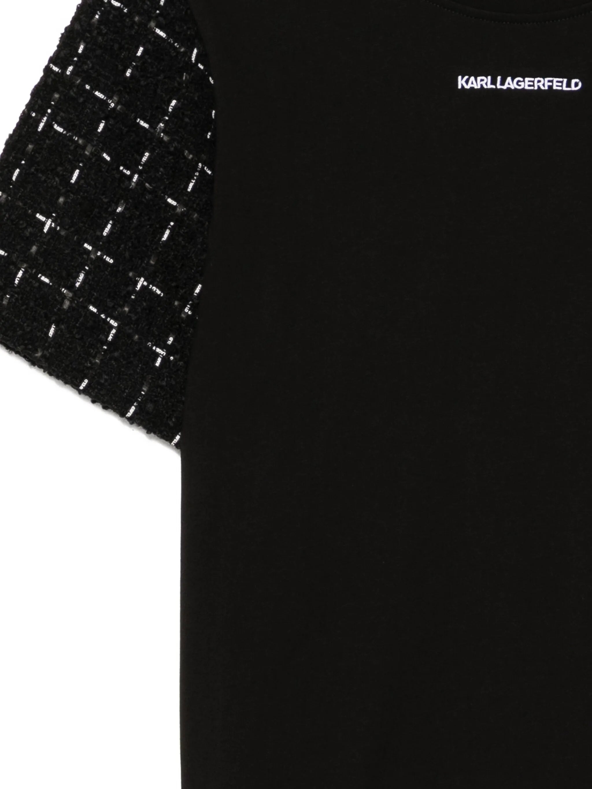 Karl Lagerfeld Womens Boucle Related T-Shirt In Black