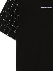 Karl Lagerfeld Womens Boucle Related T-Shirt In Black